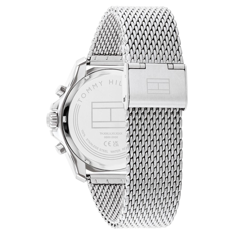 Main Image 3 of Tommy Hilfiger Men's Black Chronograph Dial Stainless Steel Mesh Bracelet Watch
