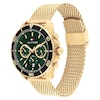Thumbnail Image 2 of Tommy Hilfiger Men's Green Chronograph Dial Gold Tone Mesh Bracelet Watch
