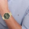 Thumbnail Image 4 of Tommy Hilfiger Men's Green Chronograph Dial Gold Tone Mesh Bracelet Watch