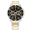 Thumbnail Image 1 of Tommy Hilfiger Men's Black Chronograph Dial Two Tone Bracelet Watch