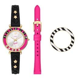 Fossil Barbie Limited Edition Watch Topring & Interchangeable Strap Box Set