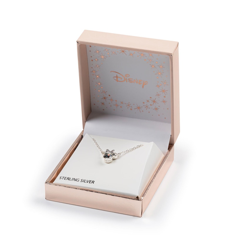 Main Image 2 of Disney Sterling Silver Crystal Minnie Mouse Necklace