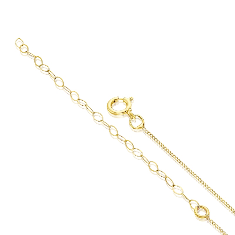 Main Image 3 of 9ct Yellow Gold Cubic Zirconia Solitaire Pendant And Earrings Jewellery Set