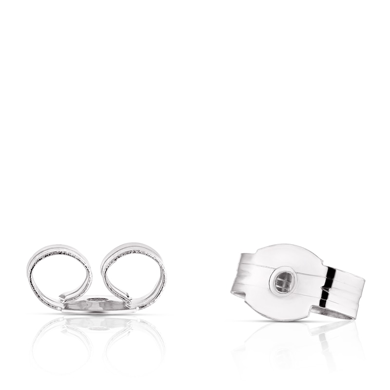 Main Image 2 of Sterling Silver Round & Heart CZ And 5mm Ball Set of 3 Stud Earrings