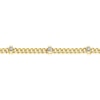 Thumbnail Image 1 of 9ct Yellow Gold Cubic Zirconia Curb Chain Bracelet