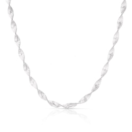 Sterling Silver Twist Chain Necklace