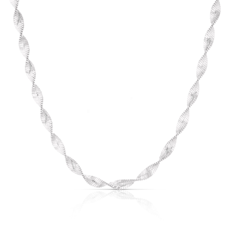 Main Image 1 of Sterling Silver Twist Chain Necklace