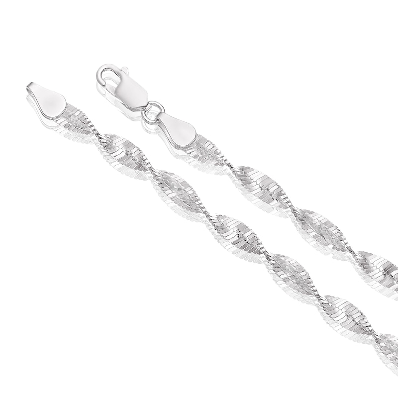 Main Image 3 of Sterling Silver Twist Chain Necklace