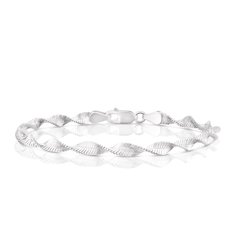 Main Image 1 of Sterling Silver Twist Chain Bracelet