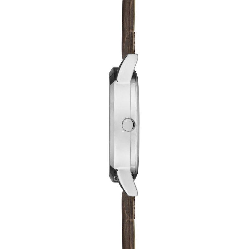 Main Image 4 of Sekonda Moonphase Men's White Dial Brown Leather Strap Watch