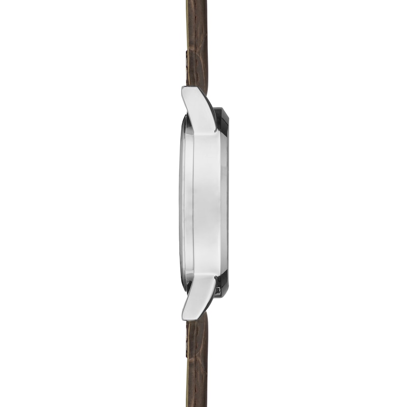 Main Image 5 of Sekonda Moonphase Men's White Dial Brown Leather Strap Watch