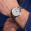 Thumbnail Image 5 of Sekonda Moonphase Men's White Dial Brown Leather Strap Watch