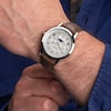 Thumbnail Image 6 of Sekonda Moonphase Men's White Dial Brown Leather Strap Watch