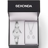 Thumbnail Image 2 of Sekonda Ladies' Stone Set Silver Tone Necklace, Earrings & Watch Gift Set