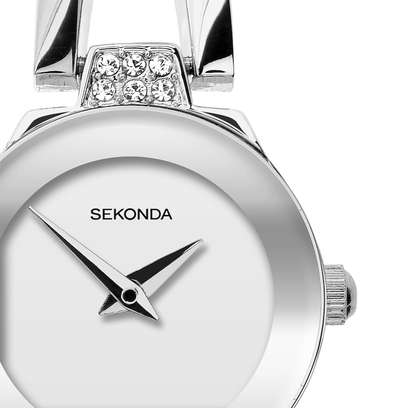 Main Image 3 of Sekonda Ladies' Stone Set Silver Tone Necklace, Earrings & Watch Gift Set