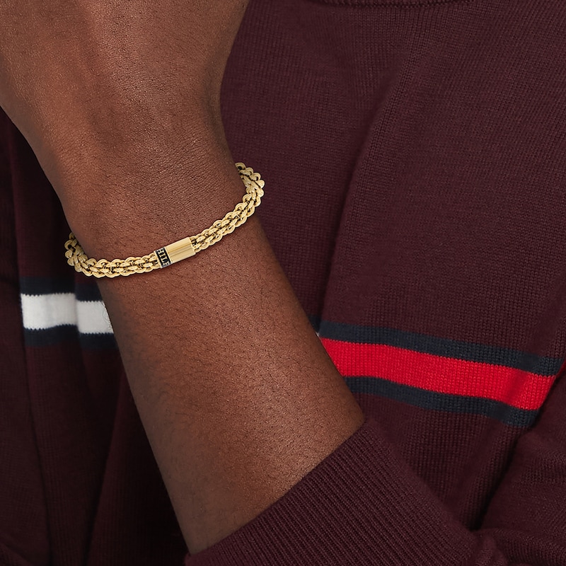 Main Image 2 of Tommy Hilfiger Men's Gold Tone Tight Link Chain Bracelet