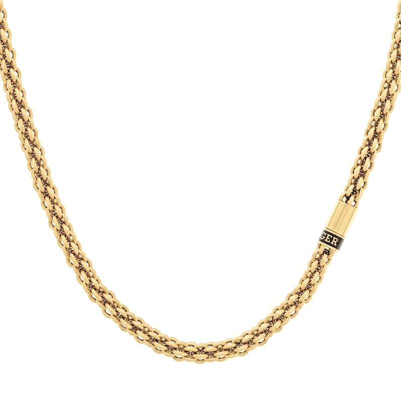 Tommy Hilfiger Men's Gold Tone Stainless Steel Tight link Necklace