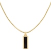 Thumbnail Image 1 of Tommy Hilfiger Men's Gold Tone Oynx Dog Tag Necklace