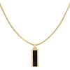 Thumbnail Image 2 of Tommy Hilfiger Men's Gold Tone Oynx Dog Tag Necklace