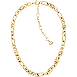 Tommy Hilfiger Ladies' Gold Tone Paper Link Chain Necklace