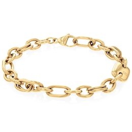 Tommy Hilfiger Ladies' Gold Tone Paper Link Chain Bracelet