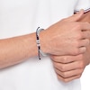 Thumbnail Image 2 of Tommy Hilfiger Men's Stainless Steel & Navy Nylon Adjustable Bracelet