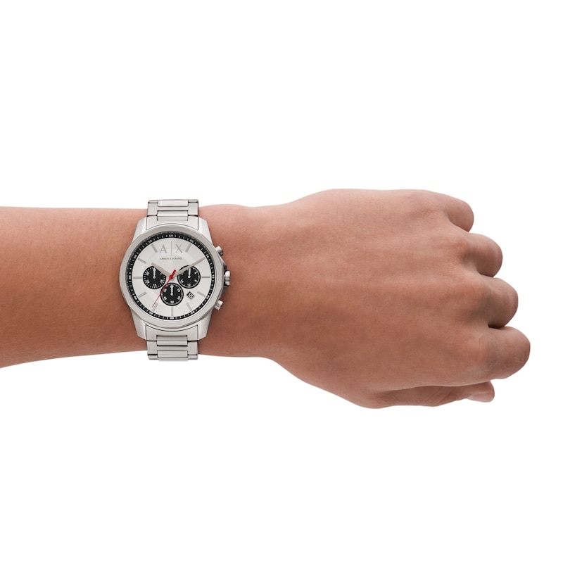 Armani Exchange Men's Silver Dial & Stainless Steel Bracelet Watch