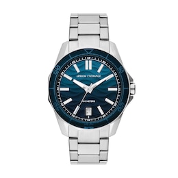 Armani Exchange Spencer Men's Blue Dial & Stainless Steel Bracelet Watch