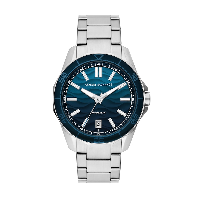 Main Image 1 of Armani Exchange Spencer Men's Blue Dial & Stainless Steel Bracelet Watch