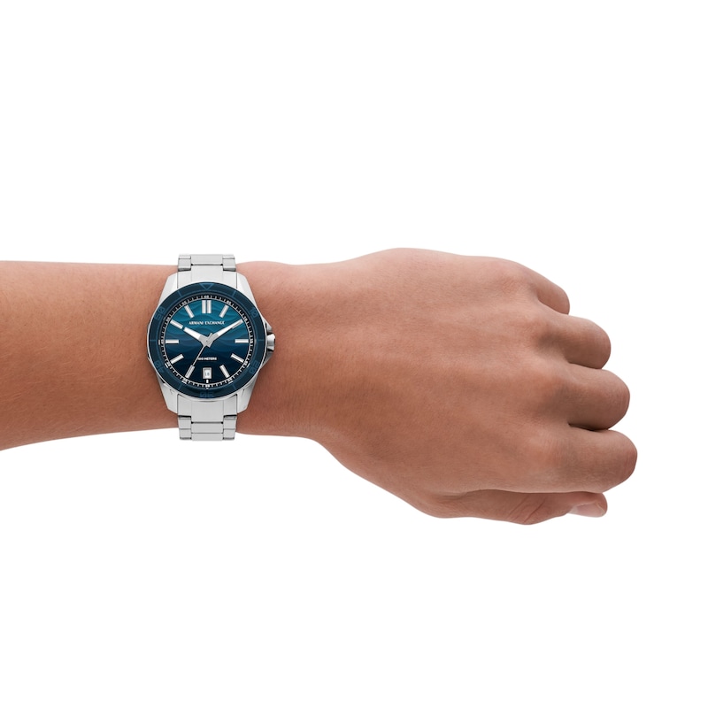 Main Image 4 of Armani Exchange Spencer Men's Blue Dial & Stainless Steel Bracelet Watch