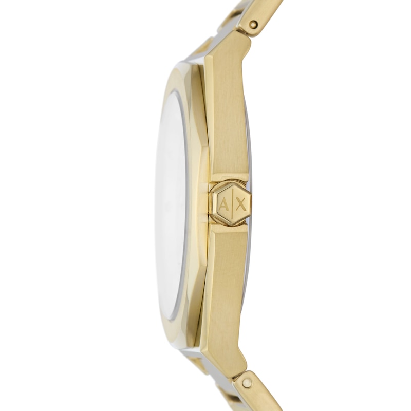 Armani Exchange Andrea Ladies' Gold-Tone Dial & Stainless Steel Bracelet Watch