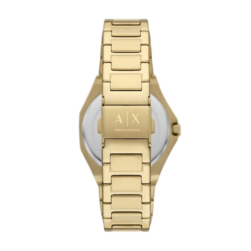 Main Image 3 of Armani Exchange Andrea Unisex Gold Tone Dial & Stainless Steel Bracelet Watch