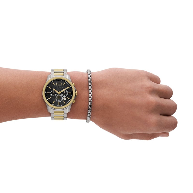 Main Image 4 of Armani Exchange Men's Chronograph Stainless Steel Watch & Link Bracelet Set