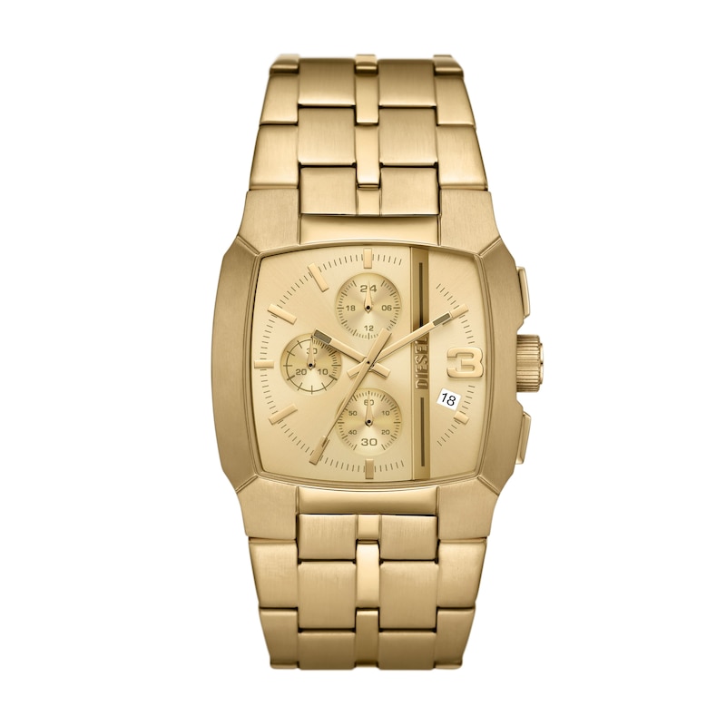 Main Image 1 of Diesel Cliffhanger Men's Gold-Tone Square Dial & Stainless Steel Watch