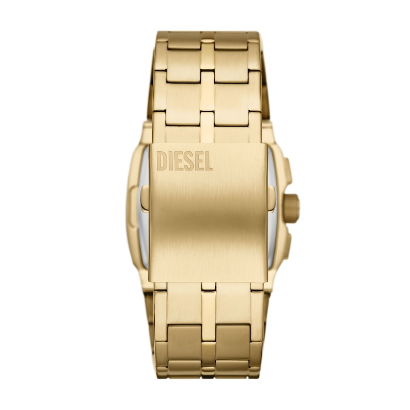 Diesel Cliffhanger Men's Gold-Tone Square Dial & Stainless Steel Watch