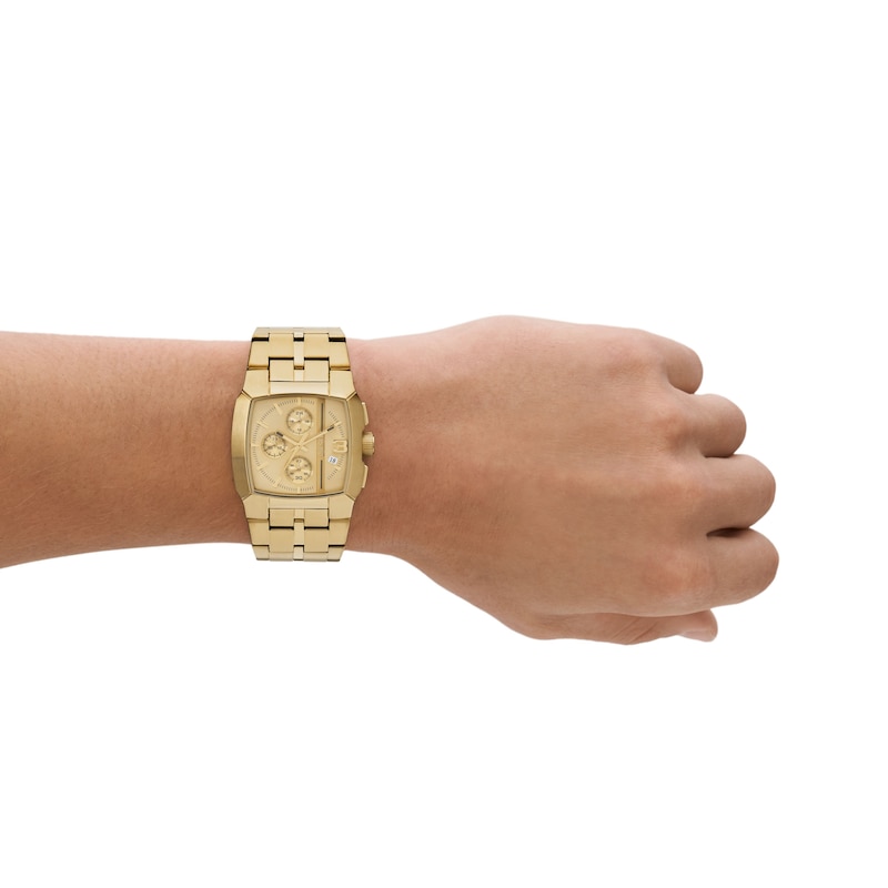 Main Image 4 of Diesel Cliffhanger Men's Gold-Tone Square Dial & Stainless Steel Watch