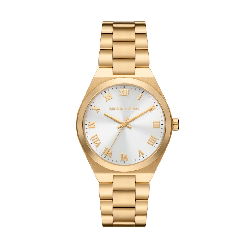 Main Image 1 of Michael Kors Lennox Ladies' Silver Dial & Gold-Tone Stainless Steel Watch