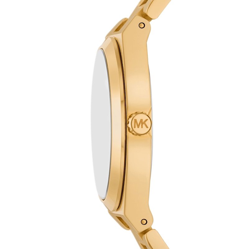 Michael Kors Lennox Ladies' Silver Dial & Gold-Tone Stainless Steel Watch