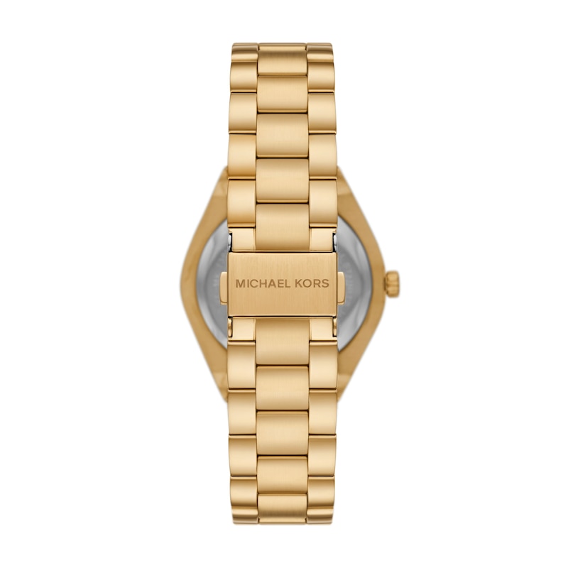Michael Kors Lennox Ladies' Silver Dial & Gold-Tone Stainless Steel Watch