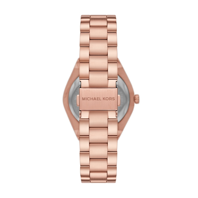 Main Image 3 of Michael Kors Lennox ladies' Black Dial & Rose Gold-Tone Stainless Steel Watch