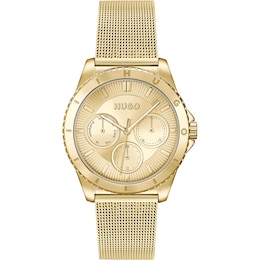 HUGO #DANCE Ladies' Gold Tone Mesh Strap Watch