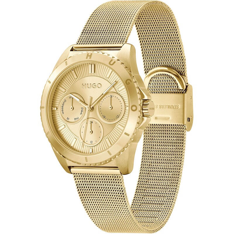 Main Image 3 of HUGO #DANCE Ladies' Gold Tone Mesh Strap Watch