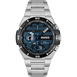 HUGO #WILD Men's Blue Dial Stainless Steel Bracelet Watch