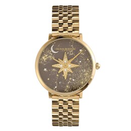 Olivia Burton Celestial Nova Ladies' Gold-Tone Stainless Steel Bracelet Watch