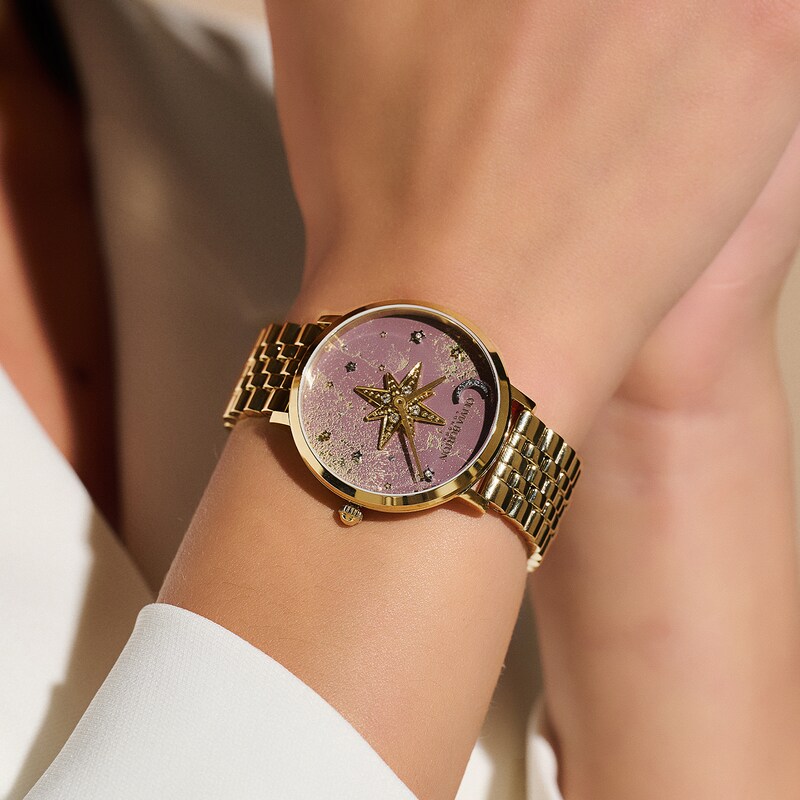 Main Image 5 of Olivia Burton Celestial Nova Ladies' Gold-Tone Stainless Steel Bracelet Watch