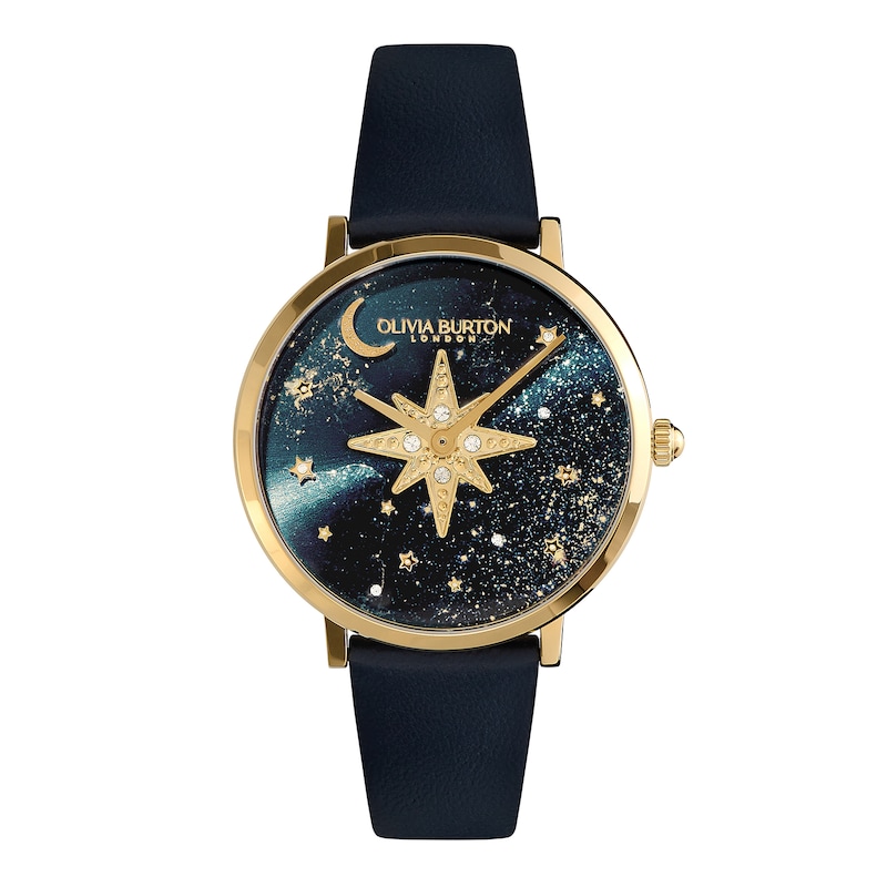 Main Image 1 of Olivia Burton Celebstial Nova Ladies' 35mm Dial Sapphire Blue Leather Strap