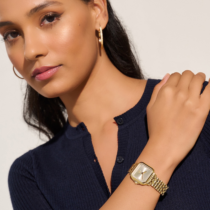 Main Image 7 of Olivia Burton 28mm Grosvenor Gold-Tone Bracelet Watch