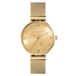Olivia Burton Minima Bee Ladies' Gold Tone Mesh Bracelet Watch