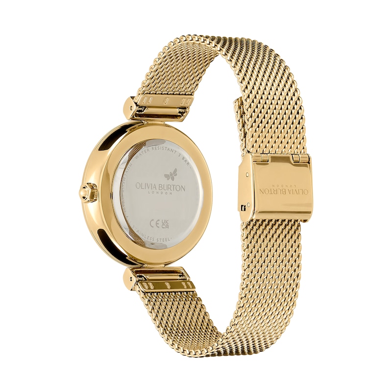 Olivia Burton Minima Bee Ladies' Gold Tone Mesh Bracelet Watch