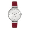 Thumbnail Image 0 of Olivia Burton Ladies' Minima Bee Silver Dial Cranberry Leather Strap Watch